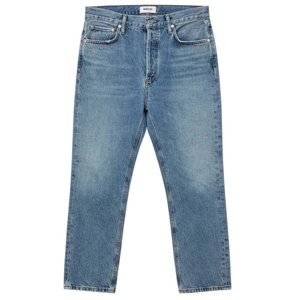 AGOLDE Riley High Rise Straight Crop Denim Jeans Size 29 Blue